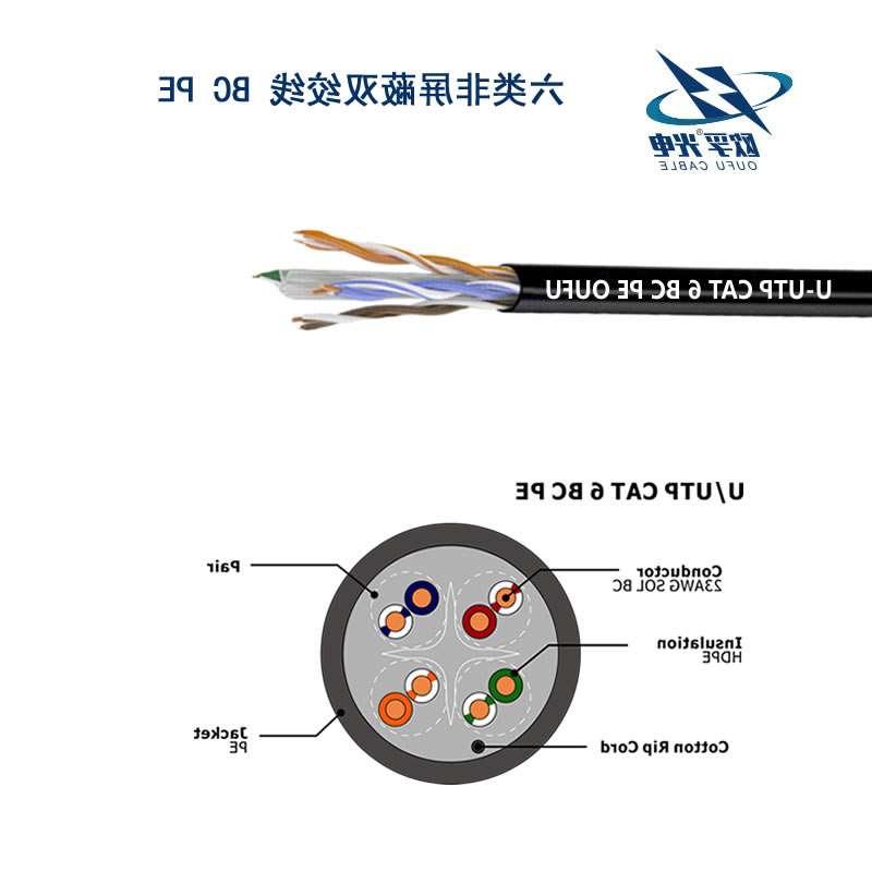 嘉义市U/UTP6类4对非屏蔽室外电缆(23AWG)