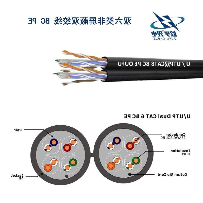 嘉义市U/UTP6类双4对非屏蔽室外电缆(23AWG)